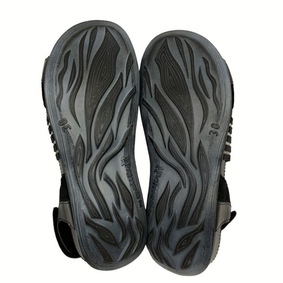 Romika Fidschi 64 Black Leather Mesh Sandals Slingback Strappy Sz 38 US 7 - 7.5 - Picture 7 of 8